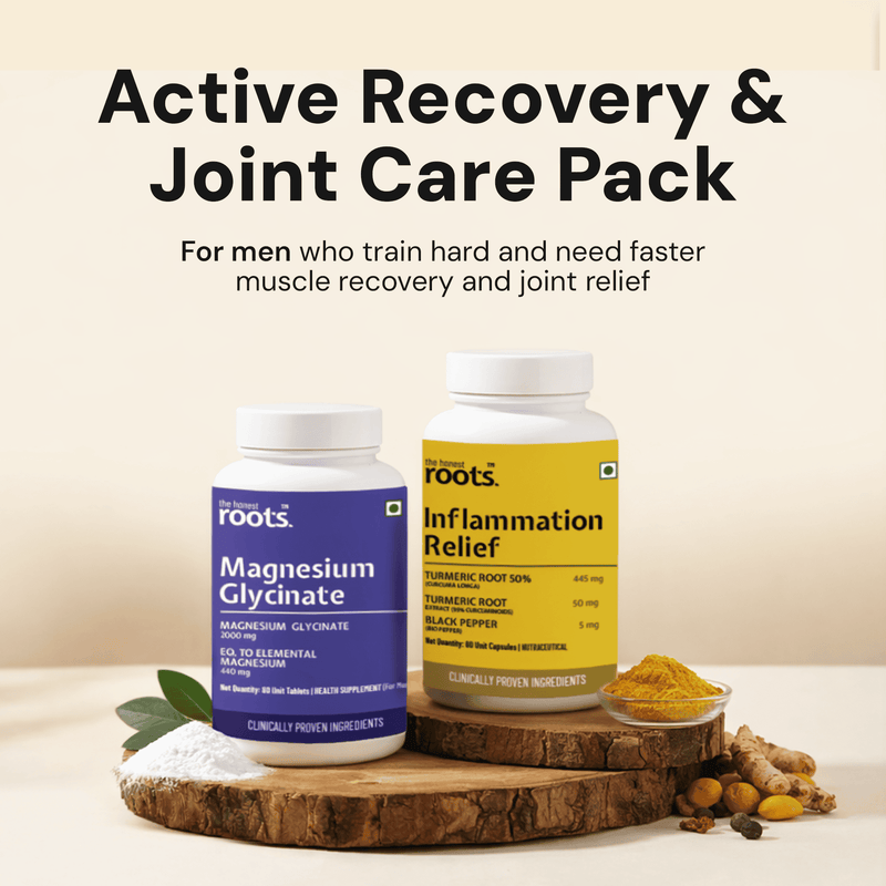 EVENING JOINT & MUSCLE RECOVERY PACK [Mg Bisglycinate + Curcumin]