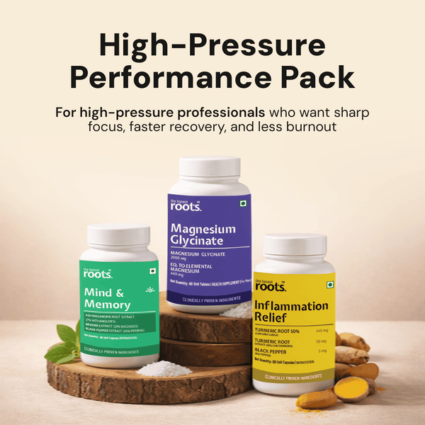 ACTIVE PERFORMER'S PACK [Brahmi + Ashwagandha + Mg Bisglycinate + Curcumin]