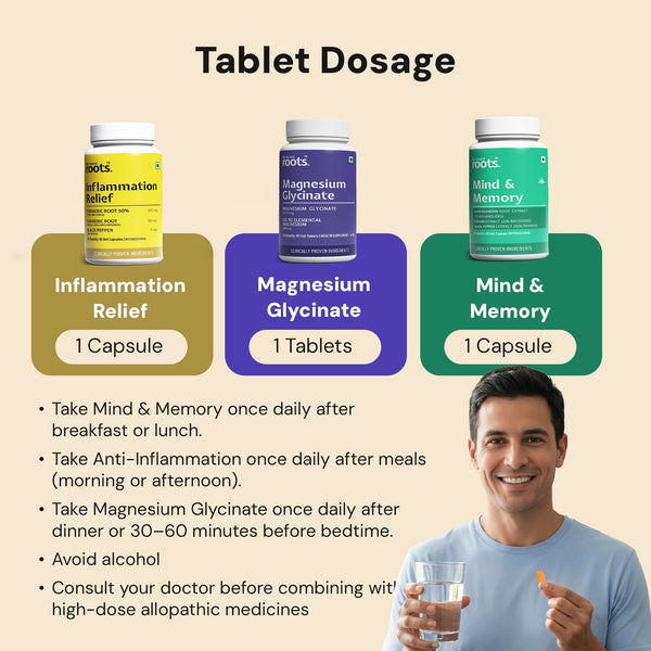 ACTIVE PERFORMER'S PACK [Brahmi + Ashwagandha + Mg Bisglycinate + Curcumin]